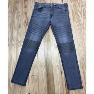 LRG Mens Slim Biker Denim Jeans Skinny Fit Stretch Pants Y2K Streetwear Size 38